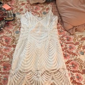 American threads white lace dress